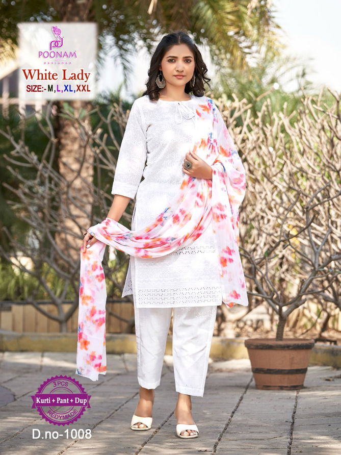 White Lady By Poonam Cotton Readymade Suits Catalog